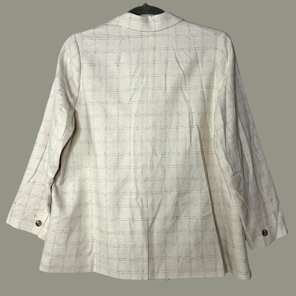 Madewell Cream Plaid Blazer - Picture 3 of 11